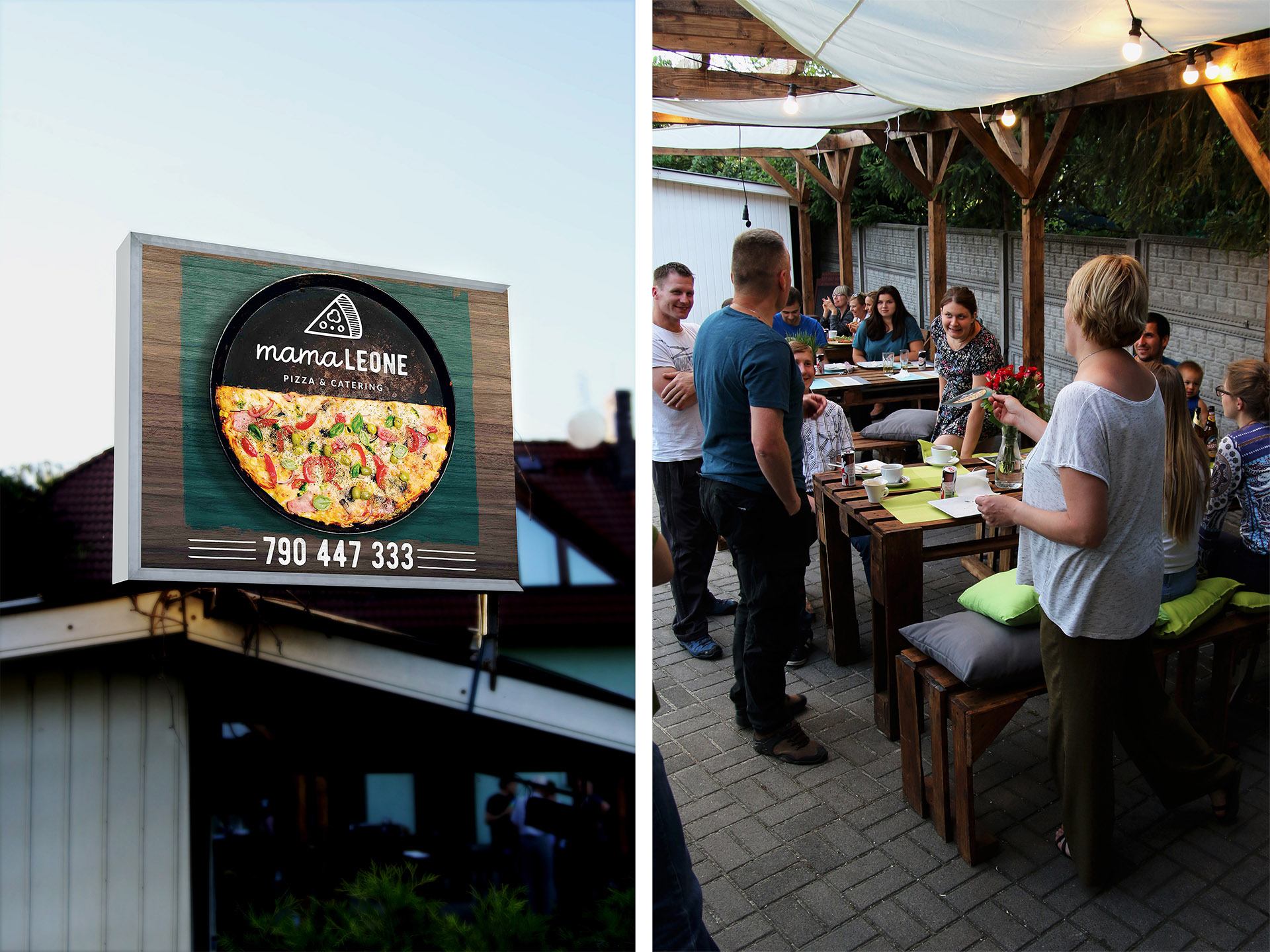 Pizzeria Mamaleone szyld